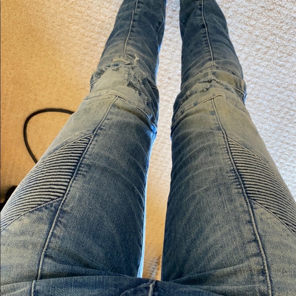 Pierre Balmain New Moto Biker Jeans - Picture 5 of 8